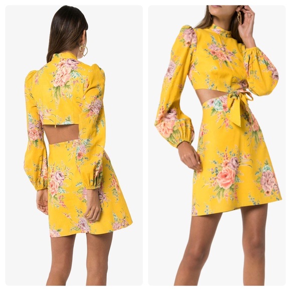 ZIMMERMANN Zinnia Bow Cut Out Mini Dress - Picture 10 of 16